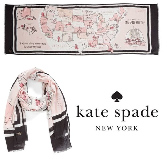 kate spade Accessories - Kate Spade USA map scarf
